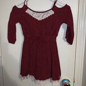 Girls Maroon Dress Zunie Size 7